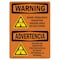 Signmission OSHA WARNING, Radio Frequency Radiation Hazard Area, 10in X 7in Rigid Plastic, OS-WS-P-710-L-12786 OS-WS-P-710-L-12786 - alternate 1